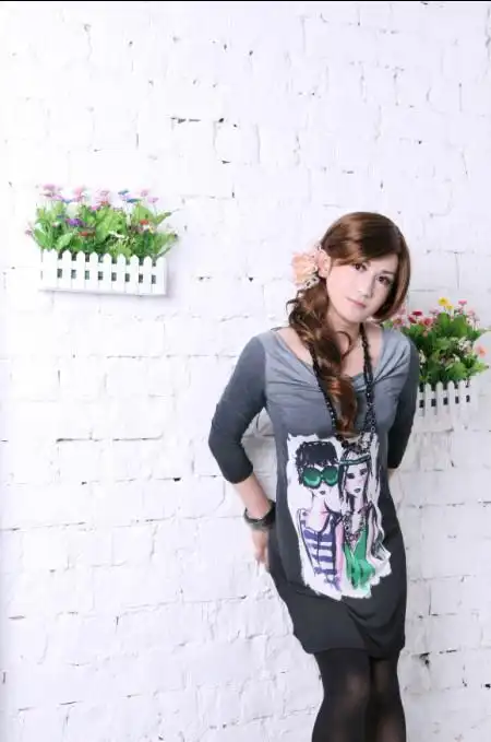 一个男扮女装~反串模特的照片