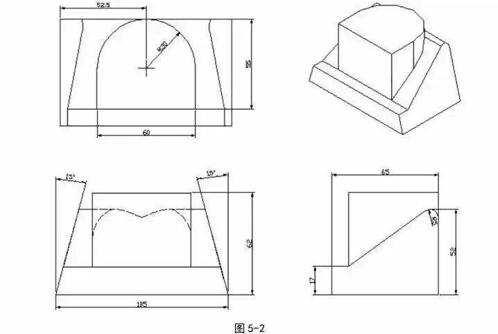autocad绘图练习题4