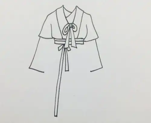 淑女古代裙子简笔画步骤图解 古装可爱古代裙子简笔画怎么画