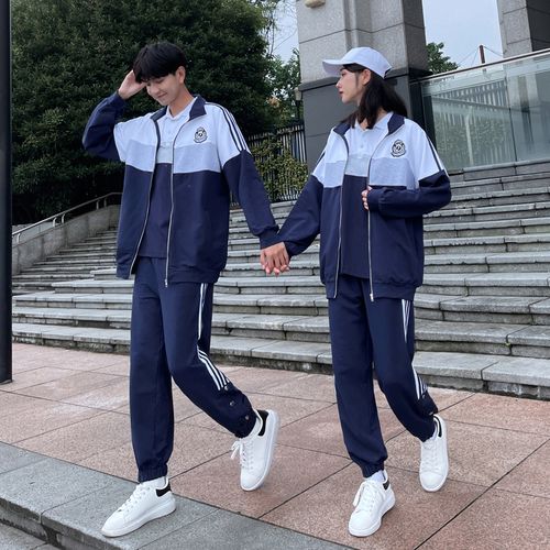 中学生校服套装高中班服定制