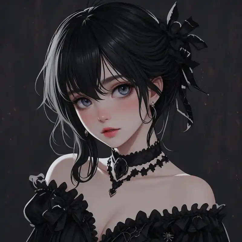 94疯批美人黑色系头像94 探索黑暗中的绝美,疯批美人的黑色系头像