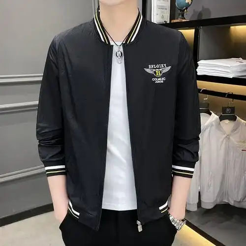 棒球服夏装高端防晒衣男士防晒夹克外套超薄透气休闲冰丝薄款夏季