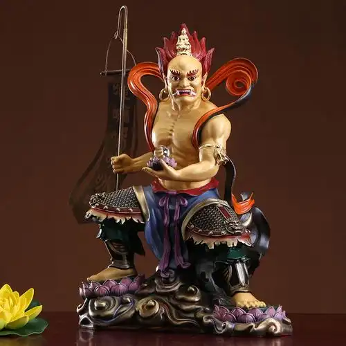 面然大士佛像铜彩绘面然大士爷庙供奉普度公法门焰口鬼王菩萨神像