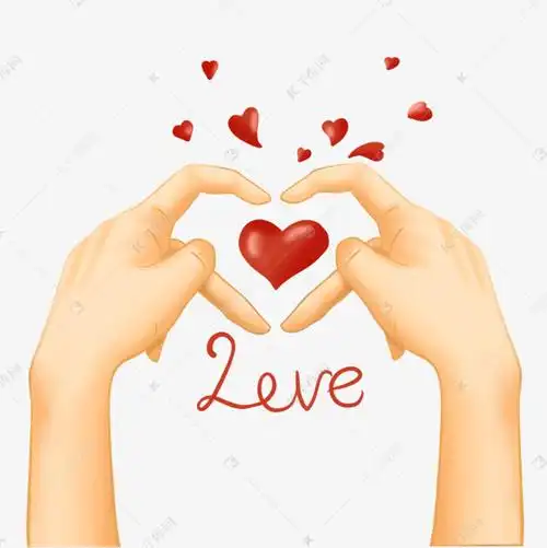 情侣手势比心桃心动作浪漫