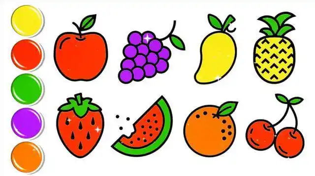 秋天的水果简笔画 秋天的水果简笔画幼儿园 - 水彩迷