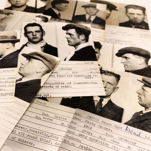 复古欧美罪犯通缉画像 junkjournal暗黑侦探素材 手帐摆拍背景纸