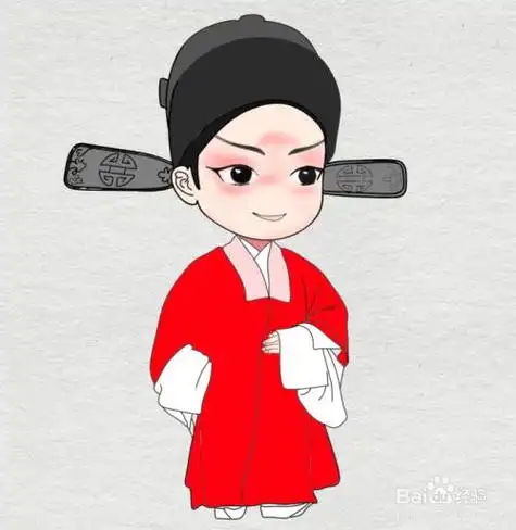 状元郎q版简笔画中国戏曲人物简笔画yidui可爱的小状元上色简笔画要怎