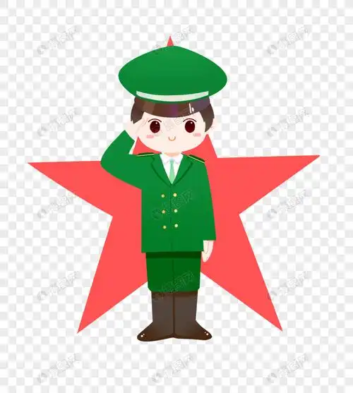 帅气的军人敬礼微信头像 卡通q版气质军人敬礼头像【点击鼠标右键下载