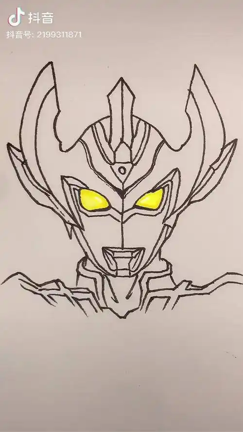 奥特曼系列简笔泰迦简笔画画画绘画绘说素描