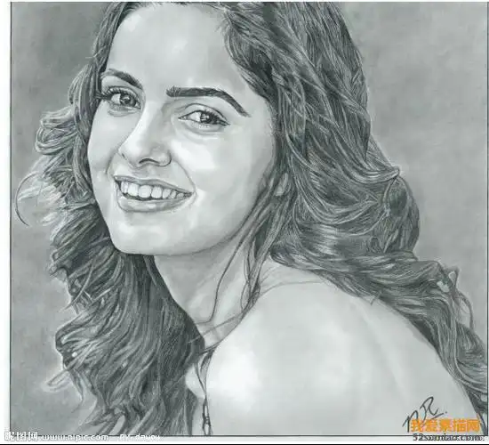 素描人物肖像画