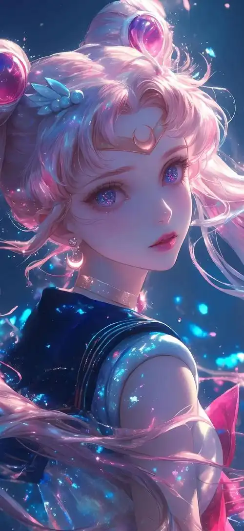 动漫超话#漫视界企划##美少女战士#绝美的月野兔,眼睛blingbling的会