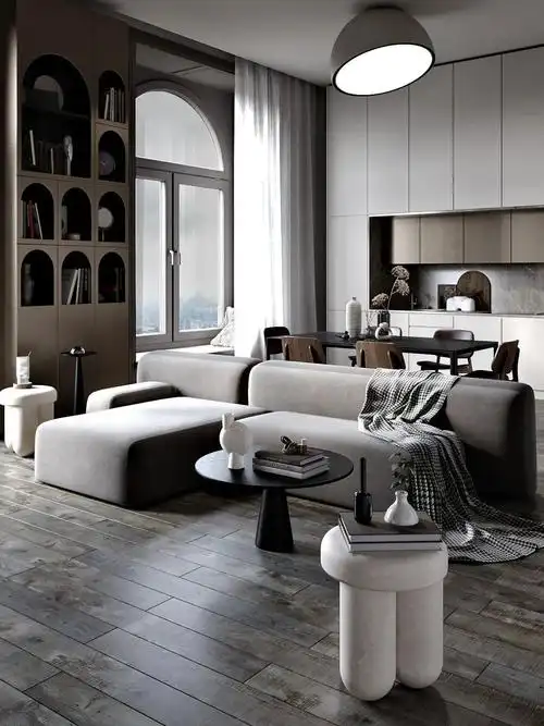 西安室内空间设计师:曲线元素的优雅和柔和让设计更具特色