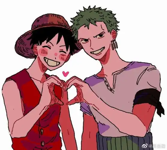 海贼王##路飞##动漫头像#路宝与伙伴们的比心时刻!超级卡哇伊!
