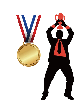 矢量手绘卡通冠军人物