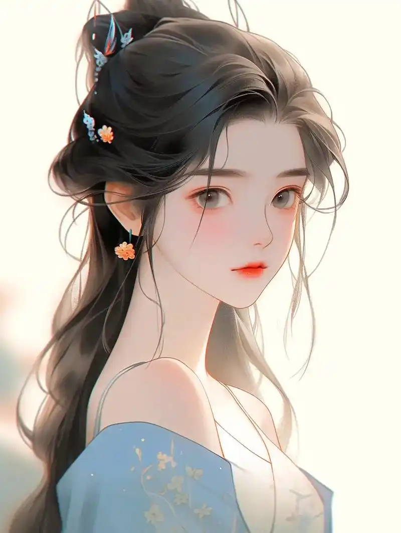 漫画女孩|原创漫画头像|古风少女猫系女孩.#漫画女孩 #仙气 - 抖音