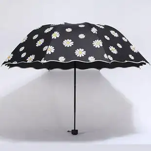 小清新超强黑胶防晒晴雨伞两用遮阳创意韩国折叠防紫外线太阳伞女