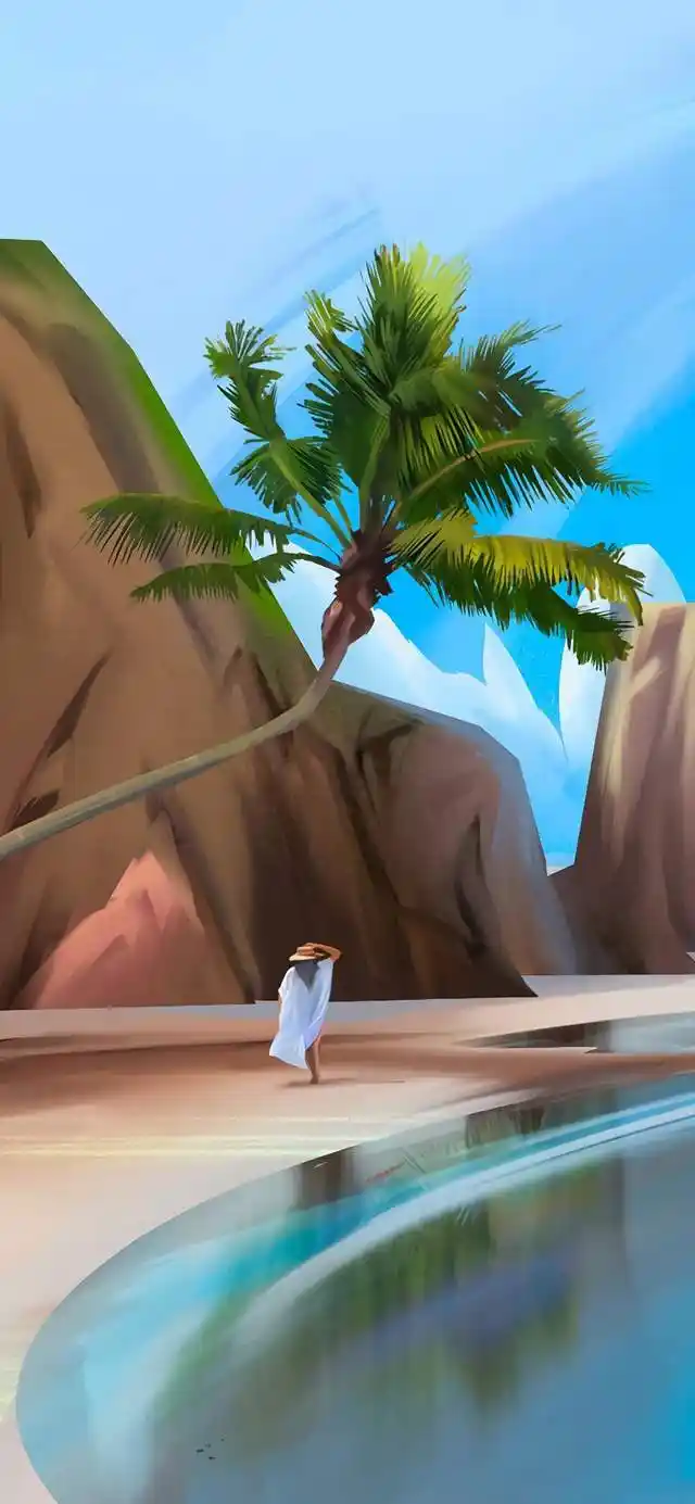 唯美清新风景插画,向往中的美好生活