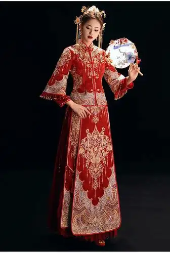 秀禾服新娘2018新款结婚嫁衣敬酒服中式礼服女秀和服秋冬季出阁服