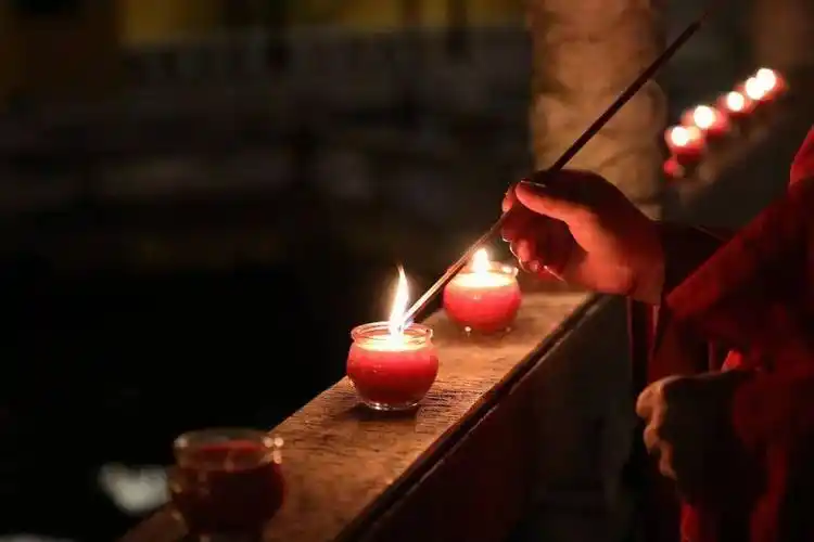 图文回顾龙庄讲寺举行中秋拜月仪式