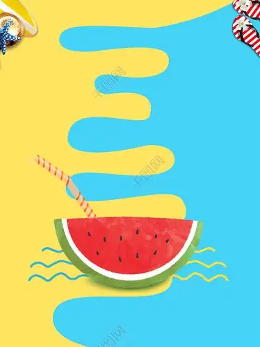 夏日上新清新夏日促销海报背景模板