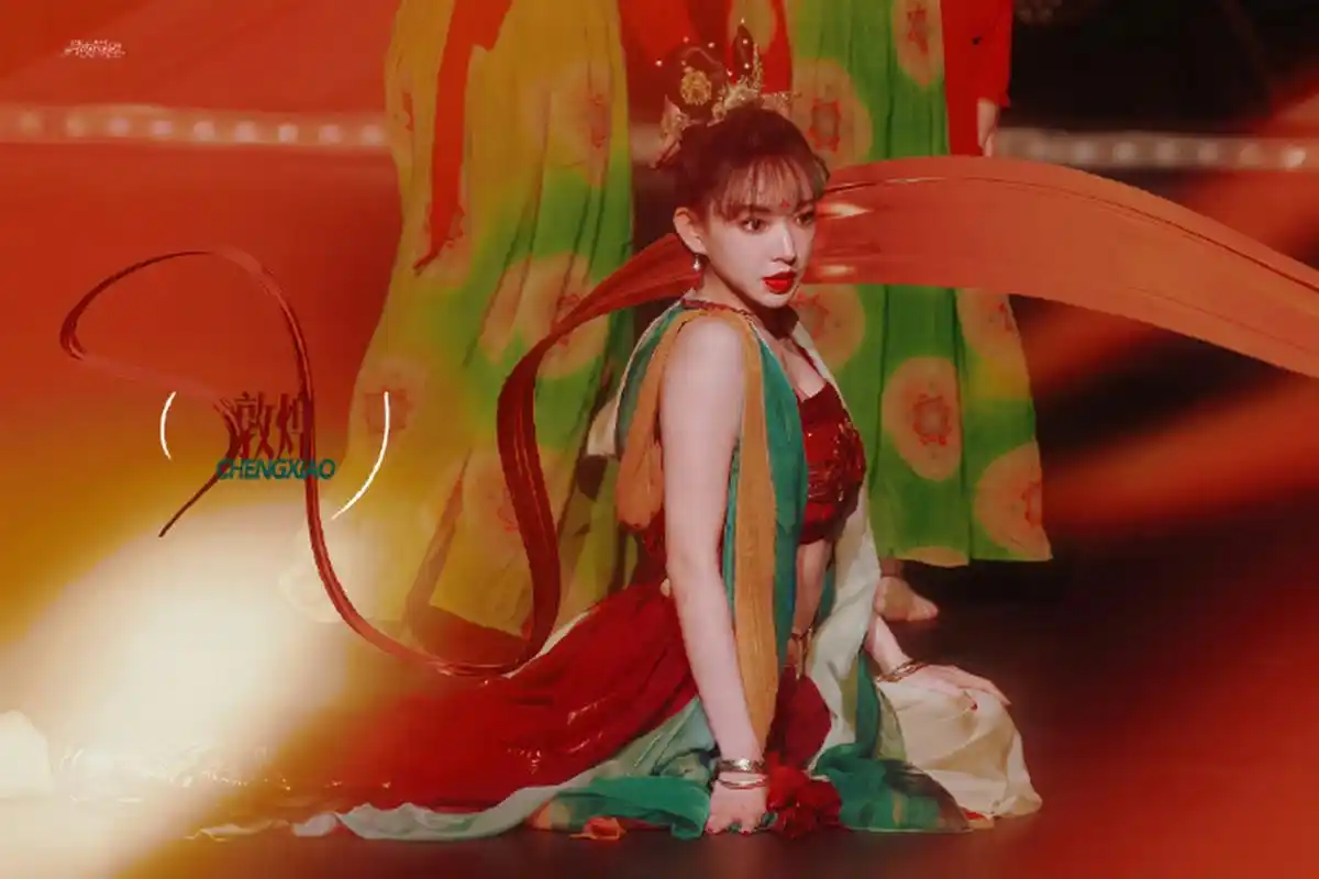 程潇飞天造型写真,敦煌神女,衣袂飘飘,美若天仙