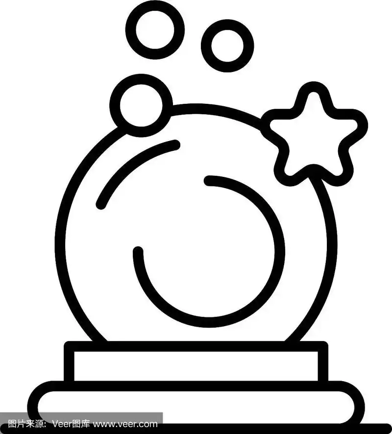 魔术精灵球的图标轮廓样式