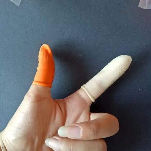 麻点一次性乳胶手指套 劳保点钞指套 工业防滑指套 加厚橡胶指套