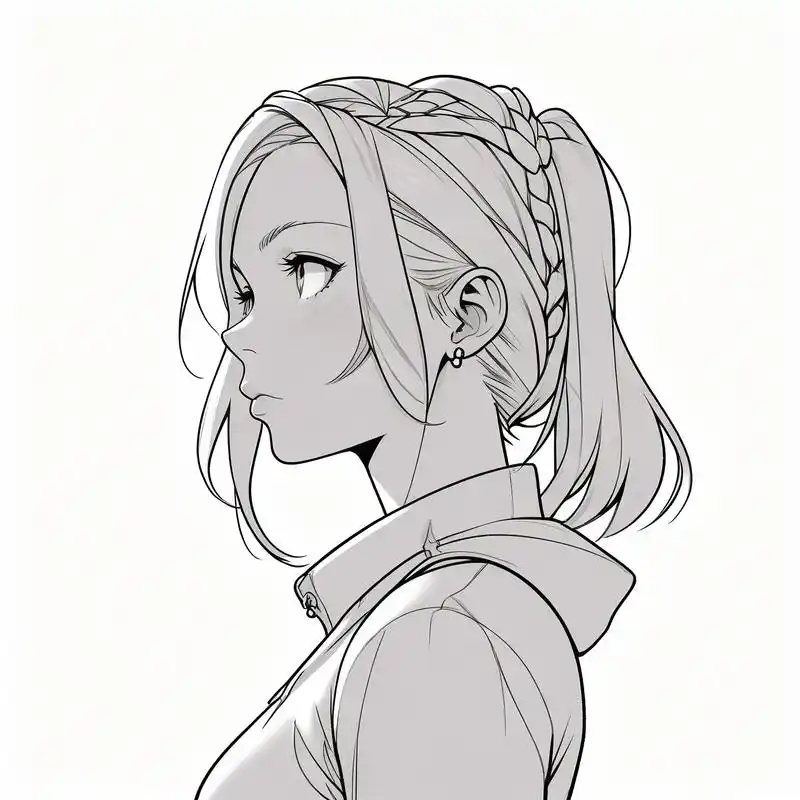 96 漫画风女生侧面头像 996996 探索不一样的自己,试试这款