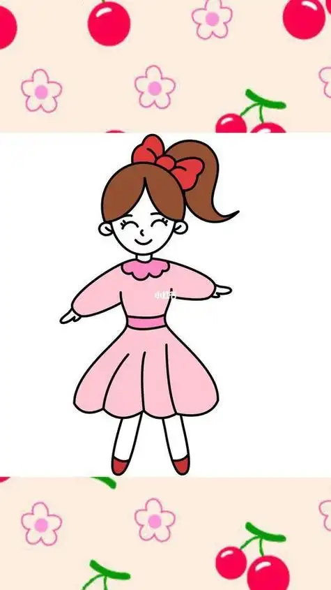 小女孩简笔画枫桦实验幼儿园攻略教程简笔