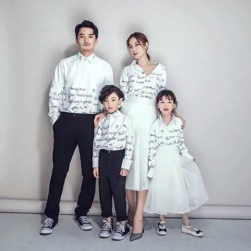 全家福摄影服装主题一家四口家庭装拍照合影w9050021229-23
