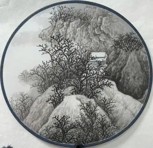 临范宽雪景寒林图局部二