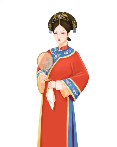 清朝宫廷打扮的妃子或格格古装美女181287png图片免抠素材 人物素材