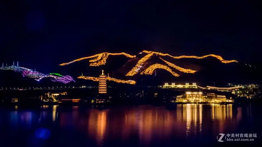 怀柔雁栖湖灯光夜景