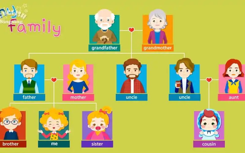 【english singing】英语单词(家庭成员称呼)family member & family