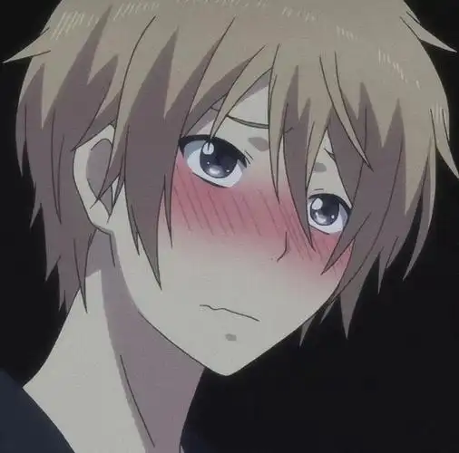 动漫头像:男生黑白害羞头像/脸红是喜欢一个人最好的证明