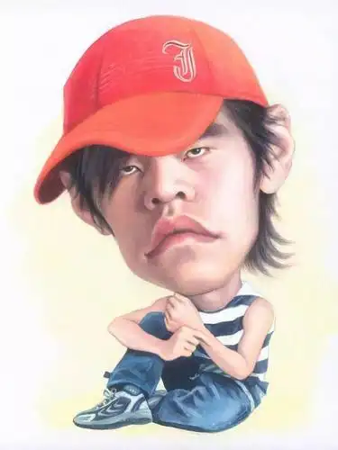 (朱自尊肖像漫画 #3) 周杰伦