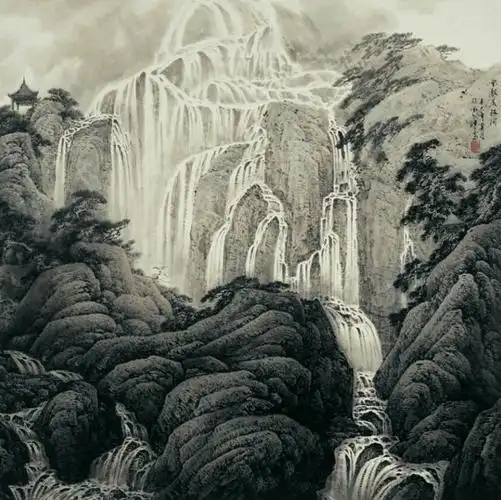 黑白山水画高清图片大全