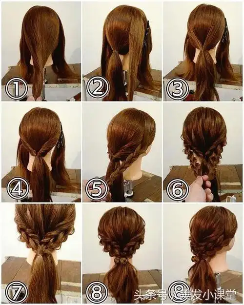 这样的编发手法最简单,长发短发都能编