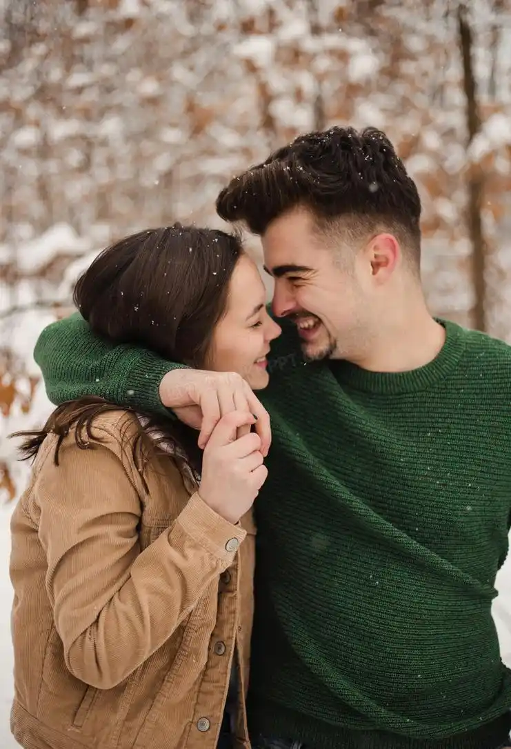 情侣甜蜜合照图片