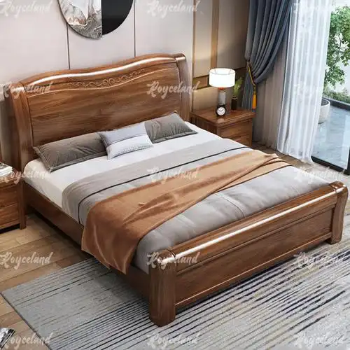 洛诗莲royceland胡桃木实木床18米双人床