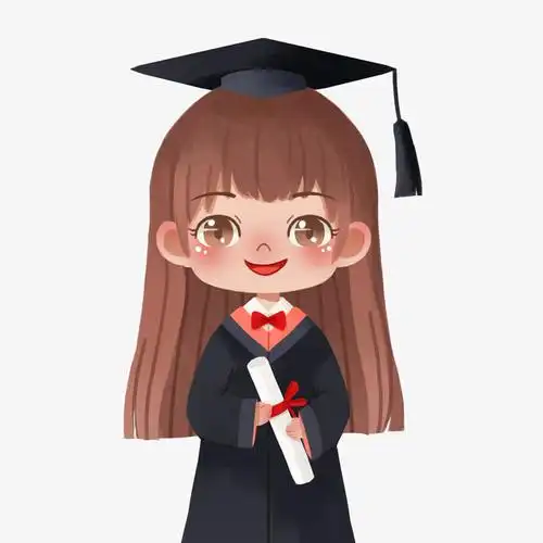 女孩毕业季学士服单独女孩