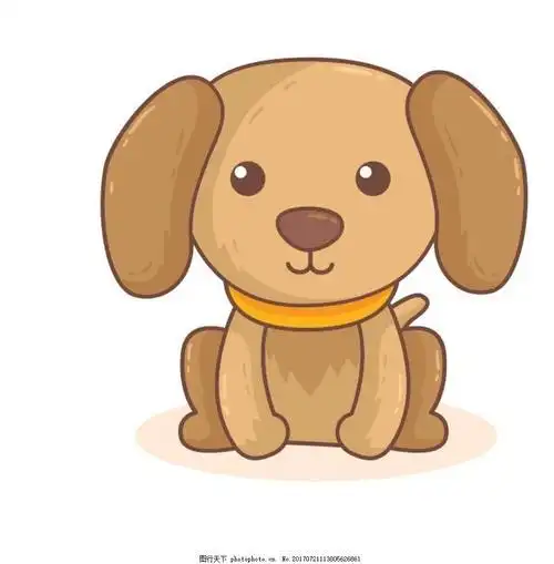卡通狗卡通动物动漫卡通可爱贺卡动物插画儿童绘本儿童画画