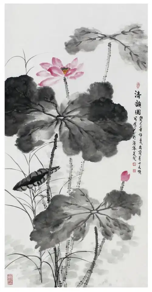 画家刘文顺国画作品—荷花篇
