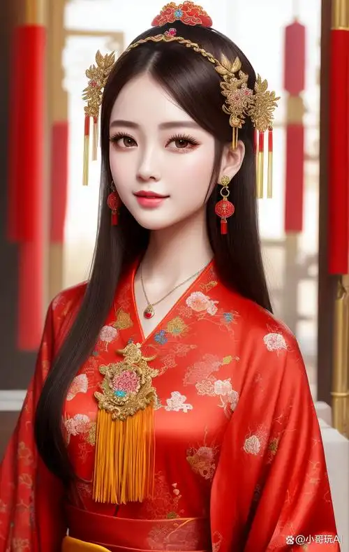 古风美女,华裳曳地,婉若游龙的古典之美