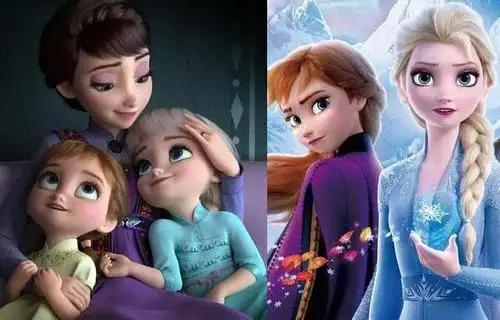 迪士尼公主童年,羡慕梅莉达和乐佩的发量,艾莎曾是可爱萌宝宝