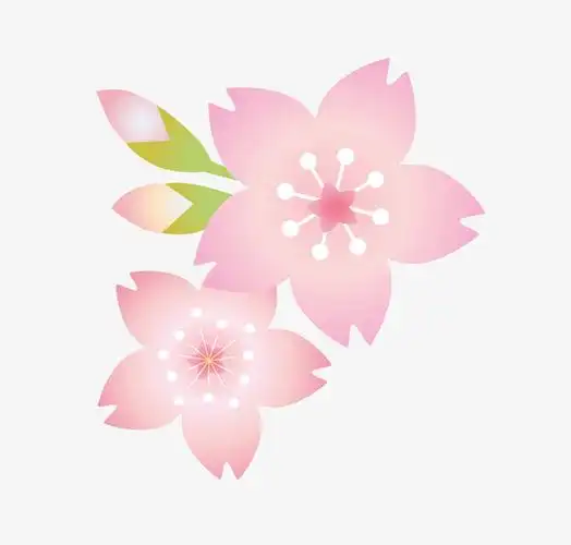 手绘卡通粉色桃花免抠素材免费下载_觅元素51yuansu.com