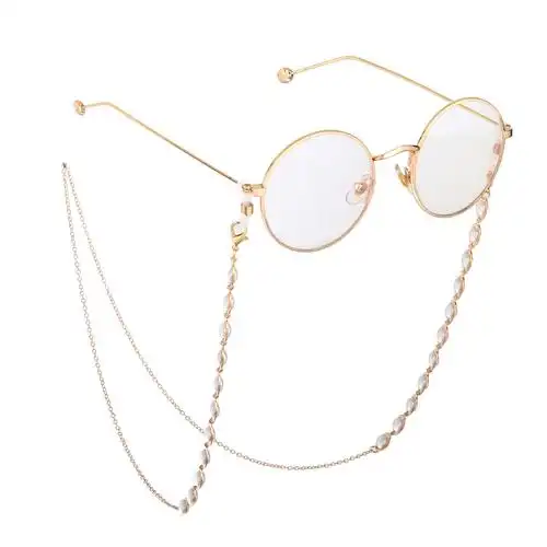 时尚链条金色 珍珠 眼镜链 眼镜绳 老花镜防丢链 速卖通 亚马逊