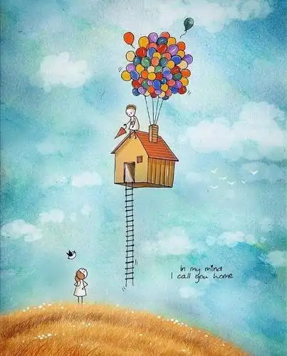 温暖治愈系手绘图片温暖你的心