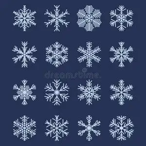 简单雪花形状(第2组)照片