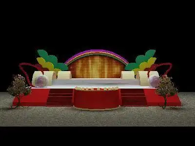 个性可爱舞台造型3d设计素材模型